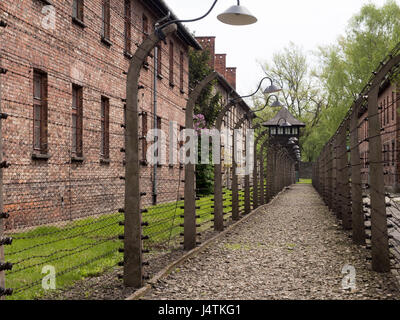 Camp de concentration d'Auschwitz-Birkenau, en Pologne, Banque D'Images