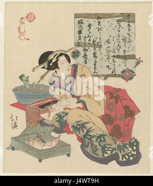 Ce titre néerlandais se traduit par « femme écrit une lettre », qui fait référence à une œuvre d'art ou à un document historique figurant dans la collection du Rijksmuseum. La pièce implique probablement une femme écrivant une lettre, un sujet commun dans l'art européen, symbolisant la communication, les émotions, ou des moments historiques. Le Rijksmuseum abrite des pièces précieuses de diverses périodes historiques, y compris des œuvres d'art européennes. Banque D'Images