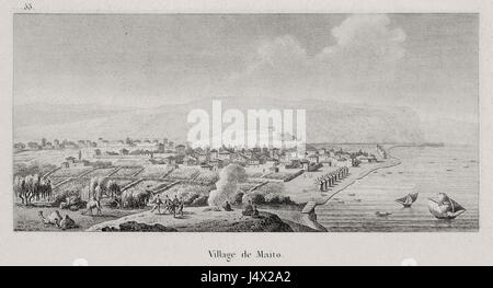 Village de Maito Choiseul gouffier Gabriel Florent Auguste de 1822 Banque D'Images