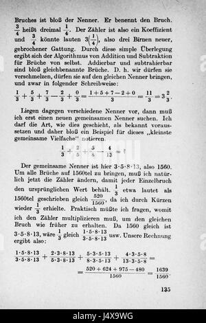 *Vom Einmaleins zum Integral* se traduit par 'de la table de multiplication à l'intégrale'. Cela fait probablement référence à un texte mathématique explorant la progression des concepts mathématiques de l'arithmétique de base au calcul. Banque D'Images