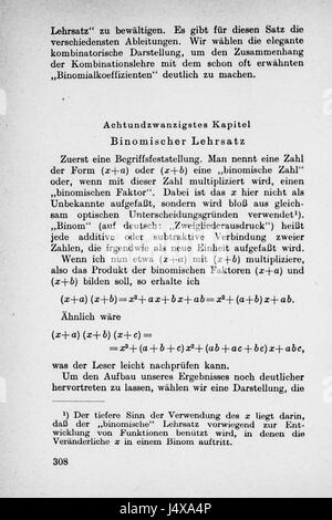 'Vom Einmaleins zum Integral' se traduit par 'de la table de multiplication à l'intégrale.' Cela suggère un texte pédagogique axé sur les concepts mathématiques, progressant des sujets de base aux sujets avancés. Banque D'Images