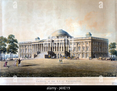 United States Capitol circa 1825 Banque D'Images