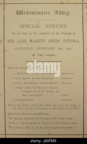 L'Abbaye de Westminster 1901 funérailles de la reine Victoria Banque D'Images