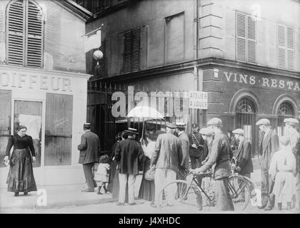 Où bombe est tombée dans la Rue Des Récollets (LOC) Banque D'Images