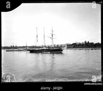 Le yacht à vapeur St George ancrée dans Farm Cove, Sydney Harbour Banque D'Images