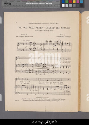 Une image ou une référence à l'événement historique ou au symbole décrit dans l'expression « le vieux drapeau n'a jamais touché le sol », peut-être de la collection NYPL Hadès, capturant l'importance de la préservation du drapeau dans l'histoire. Banque D'Images