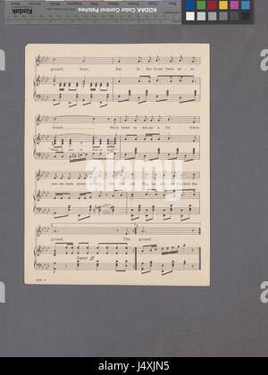 « Le vieux drapeau n'a jamais touché le sol » est une expression symbolisant le patriotisme et la résilience de la fierté nationale. Cette image, extraite d'une collection de la New York public Library, illustre le concept de l'importance symbolique du drapeau dans la culture américaine. Banque D'Images