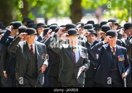 Les membres de la Cavalerie combiné Association anciens camarades participer à leur défilé annuel, à Hyde Park, Londres. Banque D'Images