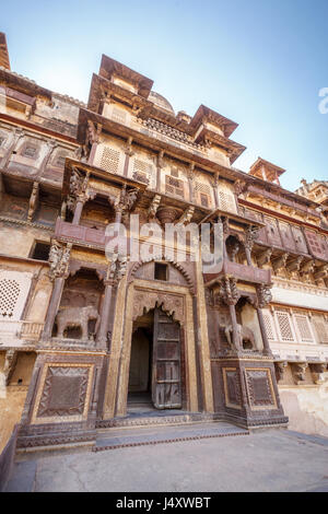 Jahangir Mahal, porte d'Orchha, Inde Banque D'Images