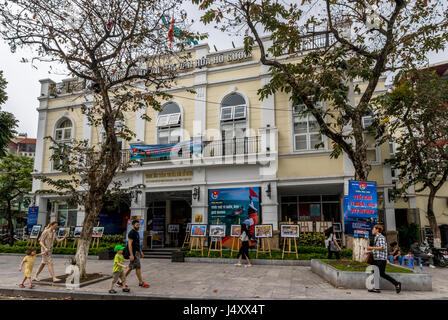 La vie de la rue à Hanoi dans le nord du Vietnam Banque D'Images