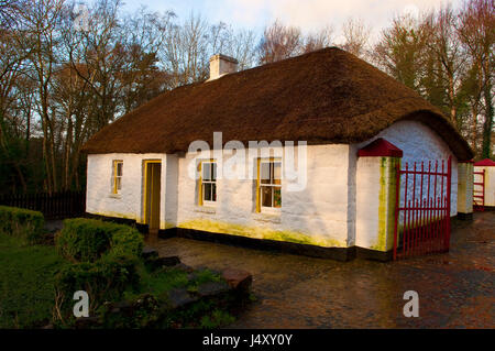 Log Cabin Ulster American Folk Park Banque D'Images