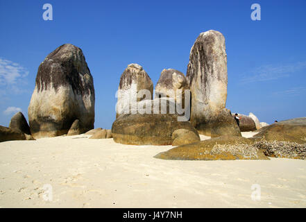 Formation rocheuse naturelle, batu berlayar island Banque D'Images