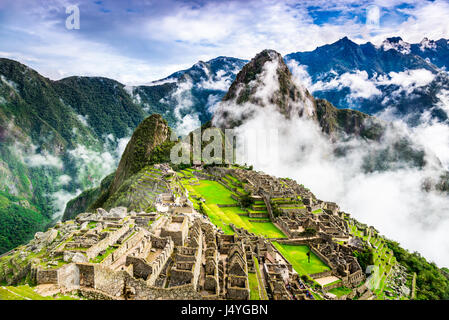 Machu Picchu, Pérou - Ruines de l'Empire Inca, à Cusco ville région, endroit étonnant de l'Amérique du Sud. Banque D'Images