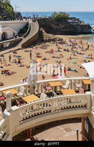 Plage du Port Vieux, Vieux Port, plage de Biarritz, France, Europe Banque D'Images