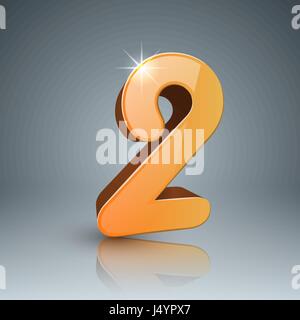 Logo 3d avec deux reflètent blanc Illustration de Vecteur