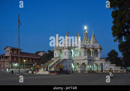 Temple BAPS Shri Swaminarayan, gondal, Gujarat, Inde, Asie Banque D'Images