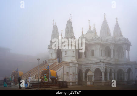 Temple BAPS Shri Swaminarayan, gondal, Gujarat, Inde, Asie Banque D'Images