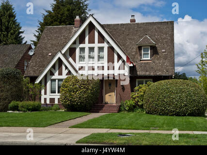 Accueil du patrimoine situé dans le quartier de Queen's Park de New Westminster, C.-B., Canada. Banque D'Images
