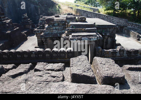 Les grottes d'Ellora Kailasa, temple, aurangabad, Maharashtra, Inde, Asie Banque D'Images