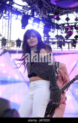 Camila Cabello à la radio KIIS FM Wango Tango 2017 au StubHub Center le 13 mai 2017 à Carson, Californie. Banque D'Images