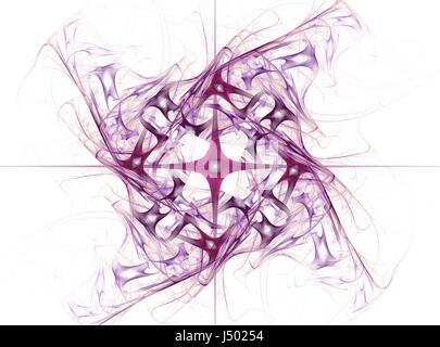 Rendu 3D avec contraste rose abstract floral fractal Banque D'Images