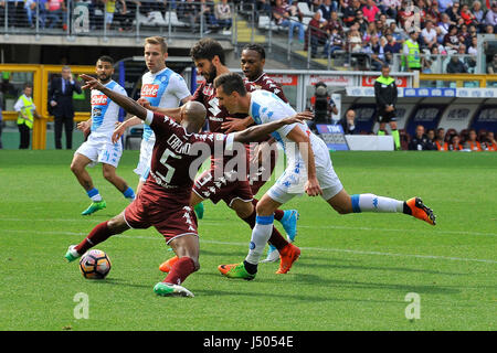 Turin, Italie. 14 mai, 2017. ( ) Pendant le match Serie A TIM entre Torino FC et Napoli SSC au Stadio Olimpico Grande Torino. Le résultat final du match est 0-5. Crédit : Fabio Annemasse/Alamy Live News Banque D'Images