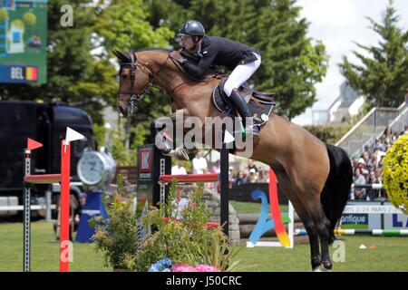 (C) LAURENT / LAIRYS LEMOUSTICPRODUCTION / MAXPPP - à la baule-escoublac le 14-05-2017 - JUMPING INTERNATIONAL DE FRANCE (CSIO5 PHOTO MAGAZINE) Compétition du cheval - LA SOCIÉTÉ Banque D'Images