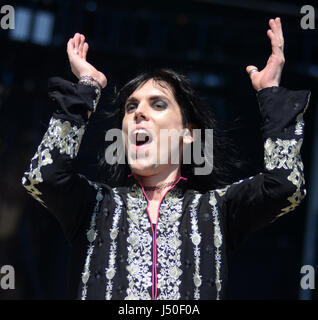 13 mai 2017 : Le chanteur Luc Spiller de la bande le framework Struts effectue au cours de l'invasion du Nord Music Festival à Somerset, dans le Wisconsin. Ricky Bassman/Cal Sport Media Banque D'Images