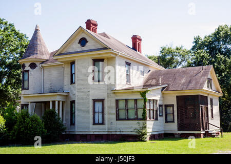 Alabama,Macon County,Tuskegee,Black History,maisons,Queen Anne style architecture,vue arrière,AL080517038 Banque D'Images