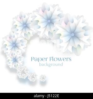 Fleur en Papier. L'arrière-plan. Vector illustration Illustration de Vecteur