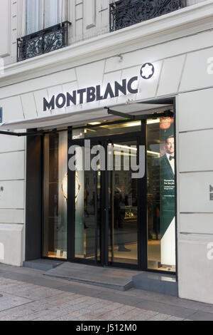 Boutique Montblanc, Champs-Elysées, Paris, France Banque D'Images