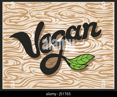 Inscription Mot vegan. Élément du vecteur pour l'étiquette, le logo, d'un insigne, autocollant, menu ou une icône. Collection typographique et calligraphique. Lettres manuscrites. Illustration de Vecteur