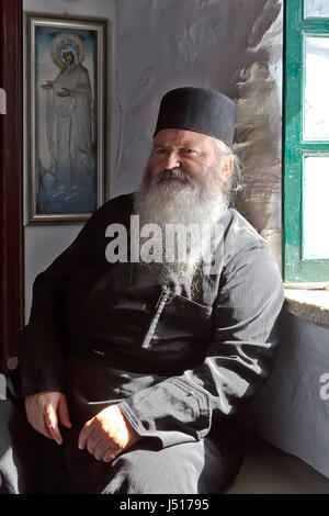 L'île d'Amorgos, Grèce - Octobre 2015 : images religieuses et objets à la Banque D'Images