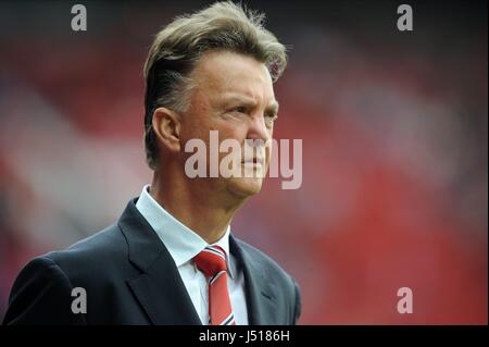 LOUIS VAN GAAL MANCHESTER UTD MANAGER OLD TRAFFORD MANCHESTER EN ANGLETERRE 16 Août 2014 Banque D'Images