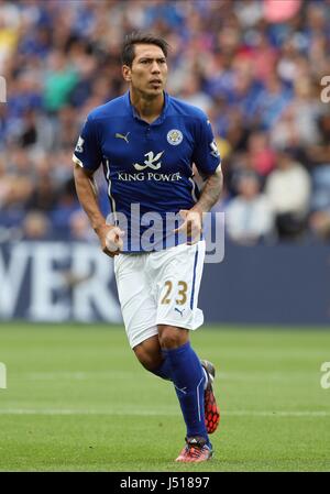 LEONARDO ULLOA Leicester City FC LA KING POWER STADIUM LEICESTER ANGLETERRE 16 Août 2014 Banque D'Images