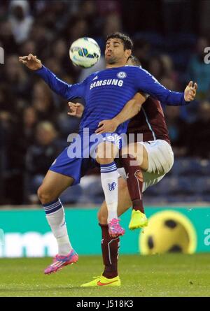 DIEGO COSTA & JASON SHACKELL BURNLEY FC Chelsea FC V BURNLEY TURF MOOR ANGLETERRE 18 Août 2014 Banque D'Images