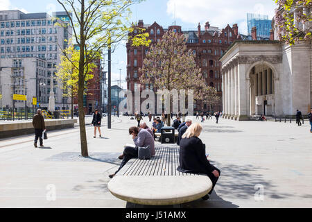La Place Saint Pierre à Manchester, UK Banque D'Images