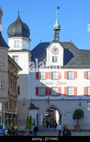 Porte de ville Mittertor, Rosenheim, Oberbayern, Haute-Bavière, Bayern, Bavière, Allemagne Banque D'Images