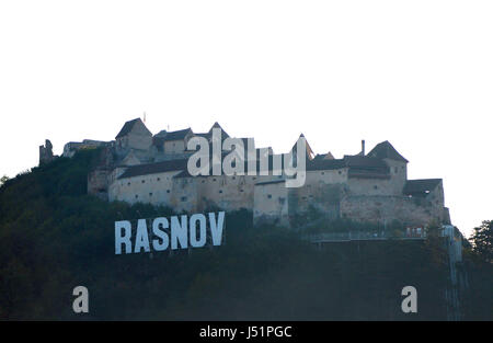 La citadelle de Rasnov en Transylvanie, Roumanie. Banque D'Images