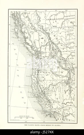 Cette image fait partie d'une publication touristique détaillant la côte du Pacifique, y compris des endroits remarquables comme le parc Yellowstone et le Grand Canyon, ainsi que des itinéraires de transport comme le chemin de fer canadien Pacifique. Banque D'Images