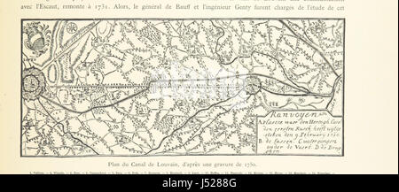 Cette œuvre intitulée 'Louvain dans le passé, et dans le présent' explore l'histoire et la transformation de la ville de Louvain. Il couvre son infrastructure souterraine, des événements mémorables et l'évolution de la ville au fil du temps, offrant un aperçu historique complet. Banque D'Images