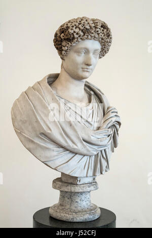 Rome. L'Italie. Buste de Julia Flavia (64-91 A.D), fille de Titus, Museo Nazionale Romano. Palazzo Altemps. Collection Boncompagni Ludovisi Banque D'Images