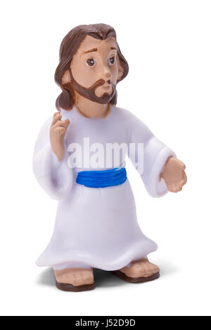 L'article Jésus Chrétien Toy isolé sur fond blanc. Banque D'Images