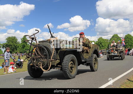 Jeep. Châtaignier dimanche 14 mai 2017. Bush Park, Hampton court, Londres, Angleterre, Grande-Bretagne, Royaume-Uni, Royaume-Uni, Europe. Banque D'Images