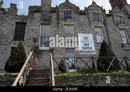 Librairie du château de Hay on Wye Powys Pays de Galles Banque D'Images