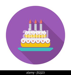 Icône de gâteau Illustration de Vecteur