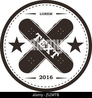 Skate Park icône. Logo skateboard. Illustration de Vecteur