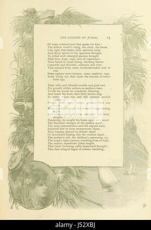 The complete Poetical Works of George Eliot. Edition familiale. Complètement illustré avec de nouvelles gravures sur bois. Avec frontière par J. D. Woodward Banque D'Images