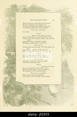 The complete Poetical Works of George Eliot. Edition familiale. Complètement illustré avec de nouvelles gravures sur bois. Avec frontière par J. D. Woodward Banque D'Images