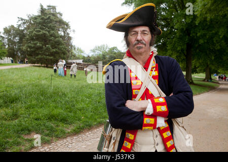 L'ère de la guerre d'Indépendance américaine reenactor - Virginia USA Banque D'Images